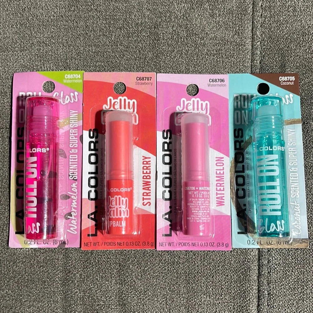 🍓🍉🥥Roll On Gloss and Jelly Balm Set🥥🍉🍓